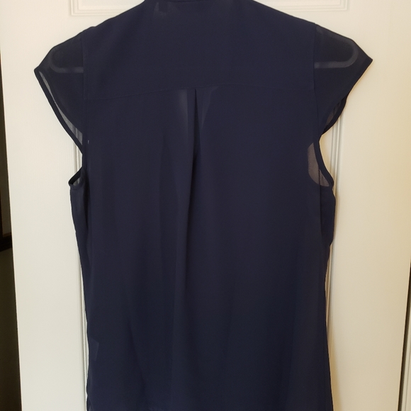 2/$20 Petite Sheer Pleated Cap Sleeve Top - Picture 12 of 12